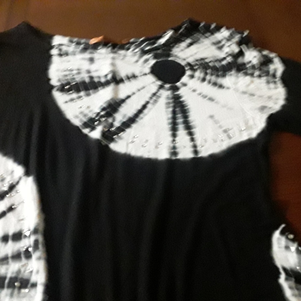 Tie dye hi low tunic top dress like vocal